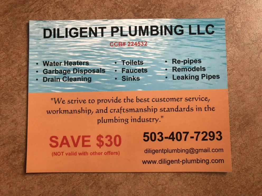 Slide of Diligent Plumbing
