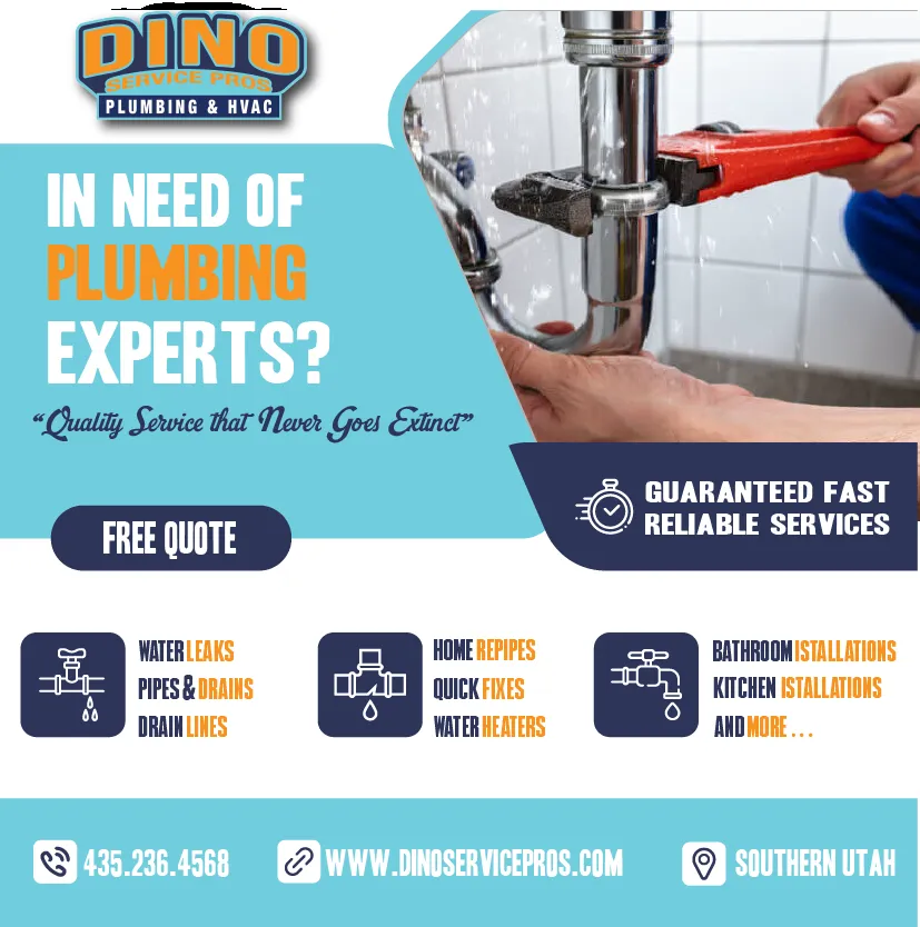 Reliable plumbing repair for homes in American Fork, UT by Dino Plumbing & Service Pros