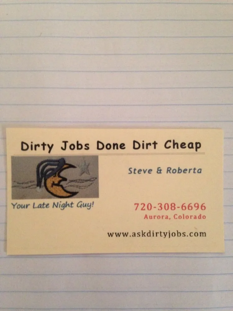Slide of Dirty Jobs Done Dirt Cheap
