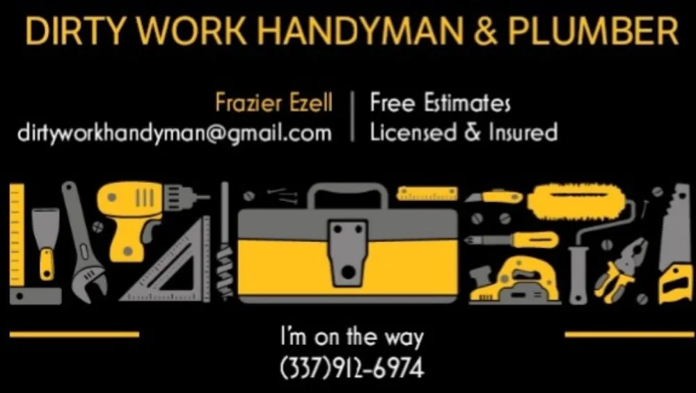 Slide of Dirty Work Handyman and Plumber