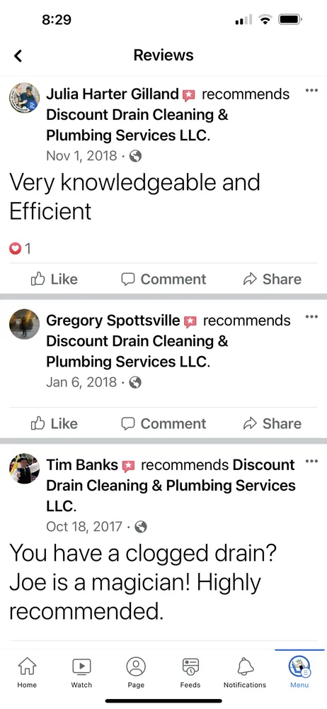 Slide of Discount Drain Cleaning and Plumbing Services