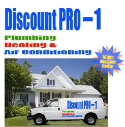 Discount Pro-1 Heating, Plumbing, and Air Conditioning Logo
