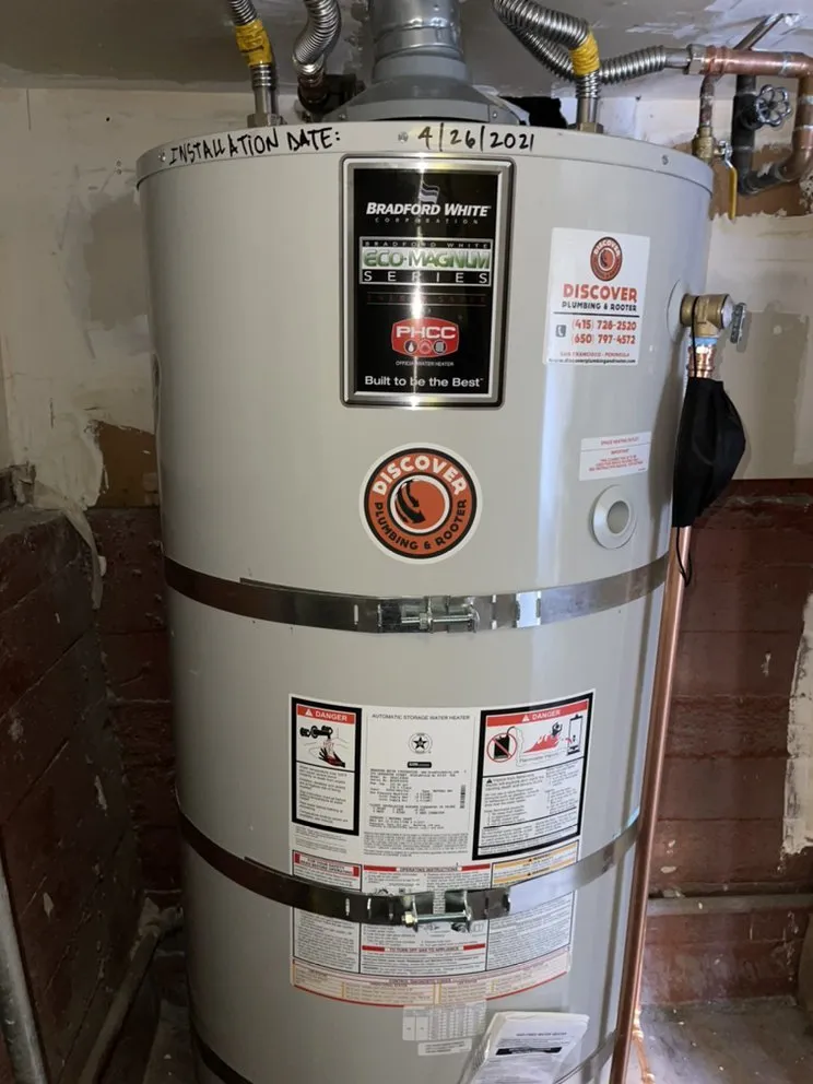 Top-rated water heater service in San Francisco, CA by Discover Plumbing and Rooter