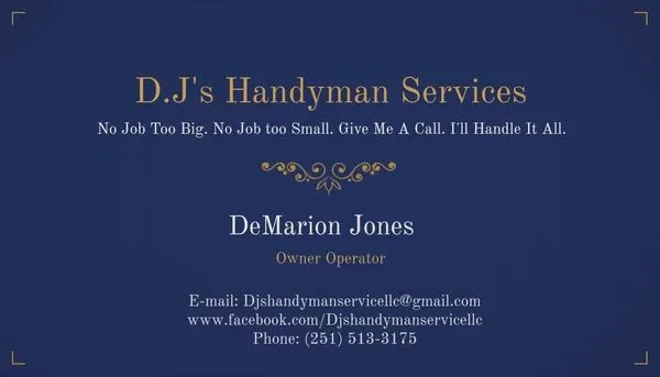 Dj's Handyman service Logo