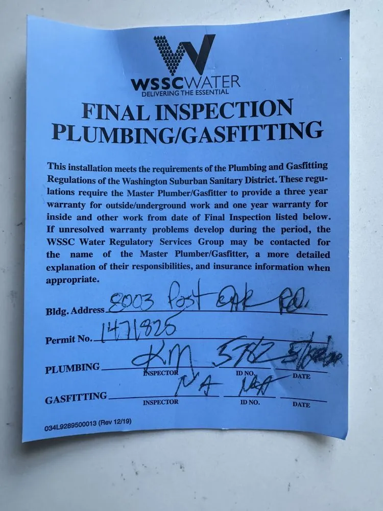 Slide of DMV Plumbing Service