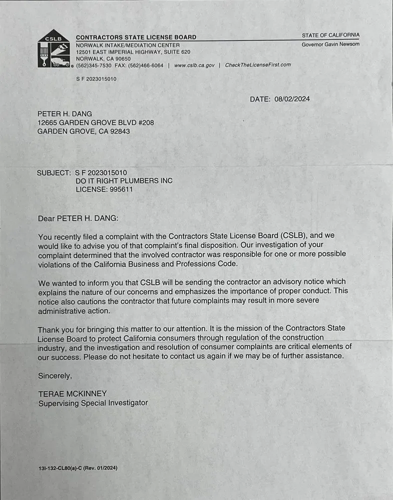 Slide of Do It Right Plumbers