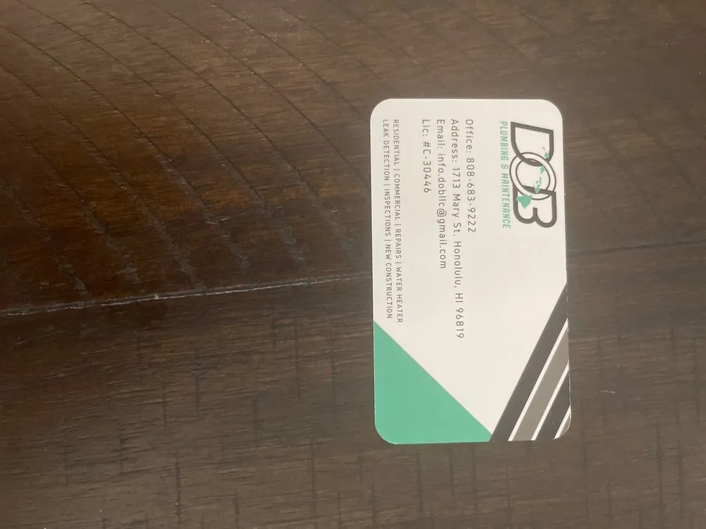 Slide of DOB Plumbing & Maintenance