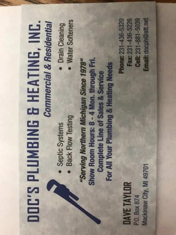 Professional leak detection for homes in Mackinaw City, MI by Doc's Plumbing & Heating