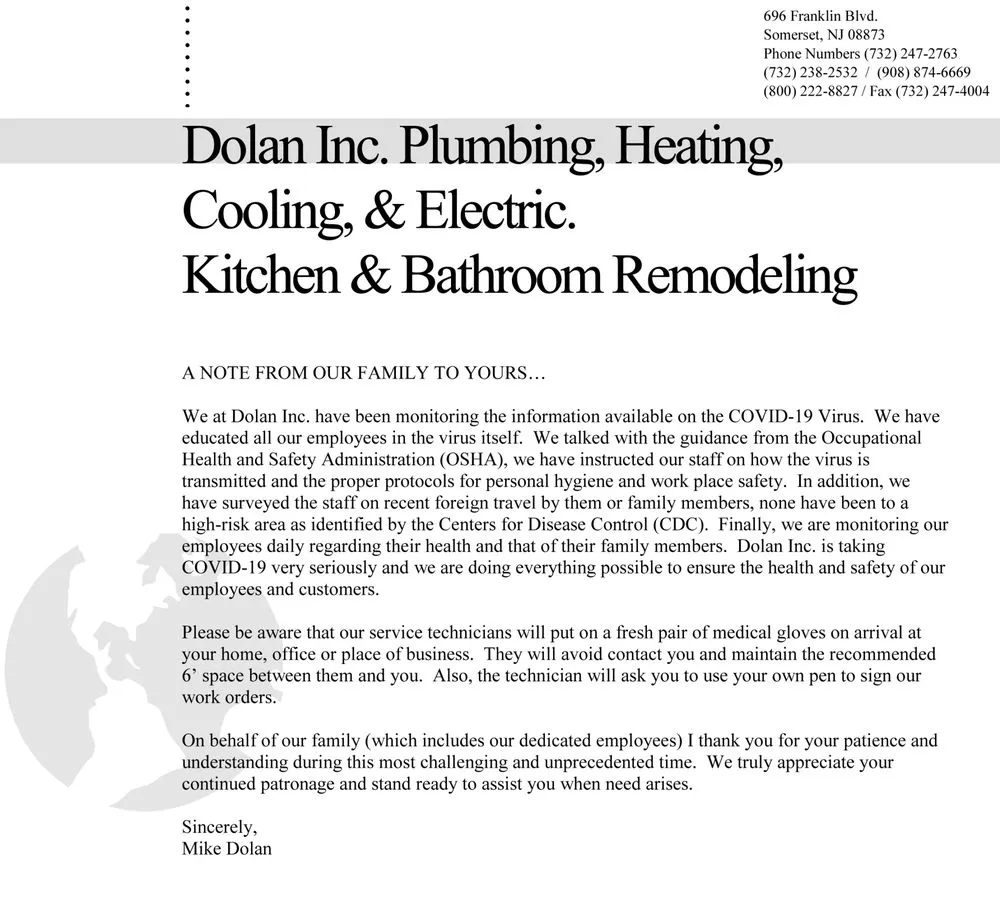 Slide of Dolan Plumbing, Heating, Cooling, Electric & Remodeling