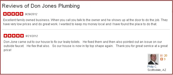 Slide of Don Jones Plumbing