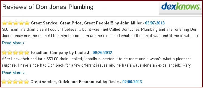 Slide of Don Jones Plumbing