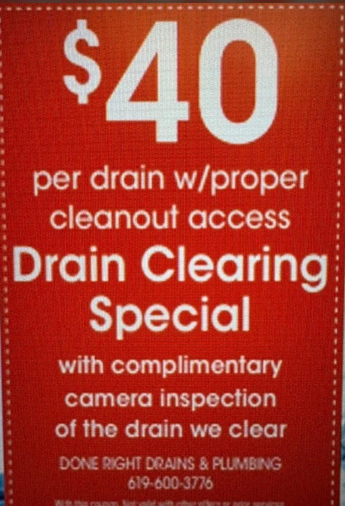 Slide of Done Right Drains and Plumbing