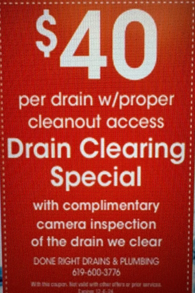 Slide of Done Right Drains and Plumbing