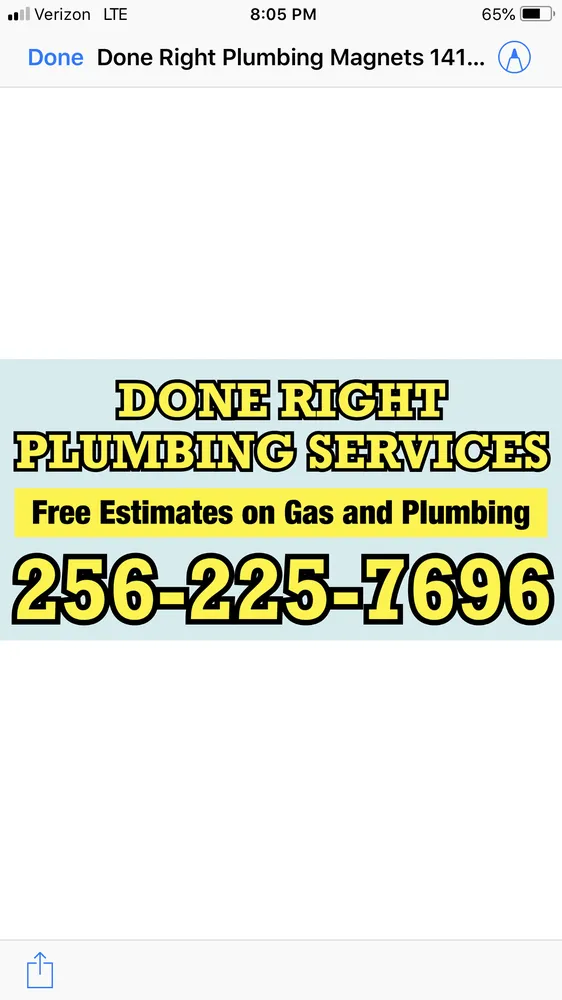 Slide of Done Right Plumbing Services