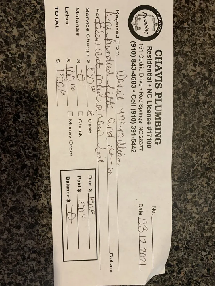 Slide of Donny Chavis Plumbing