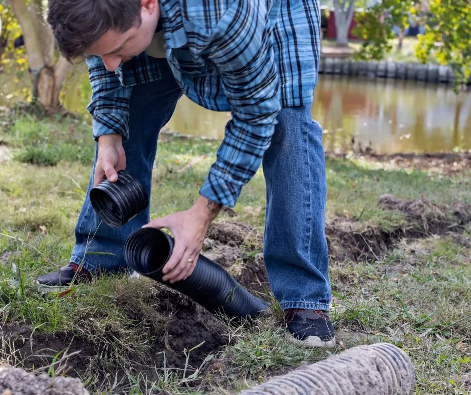 Slide of Douglasville French Drain Installation