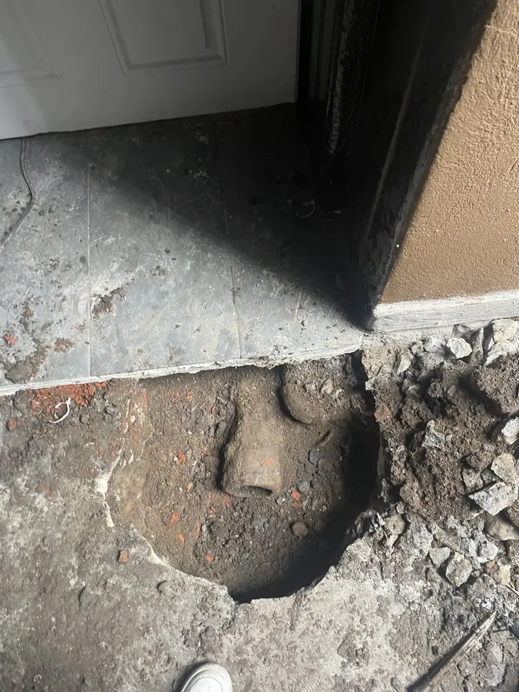 Slide of Down the Line Sewer Drains and Piping