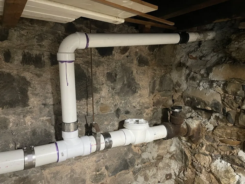 Slide of Down the Line Sewer Drains and Piping