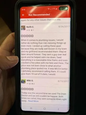 Slide of Drain Doctor