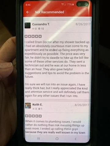 Slide of Drain Doctor