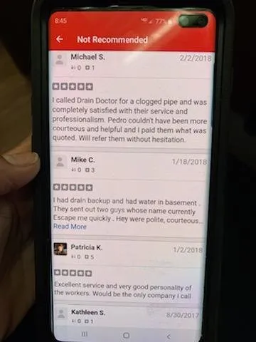 Slide of Drain Doctor