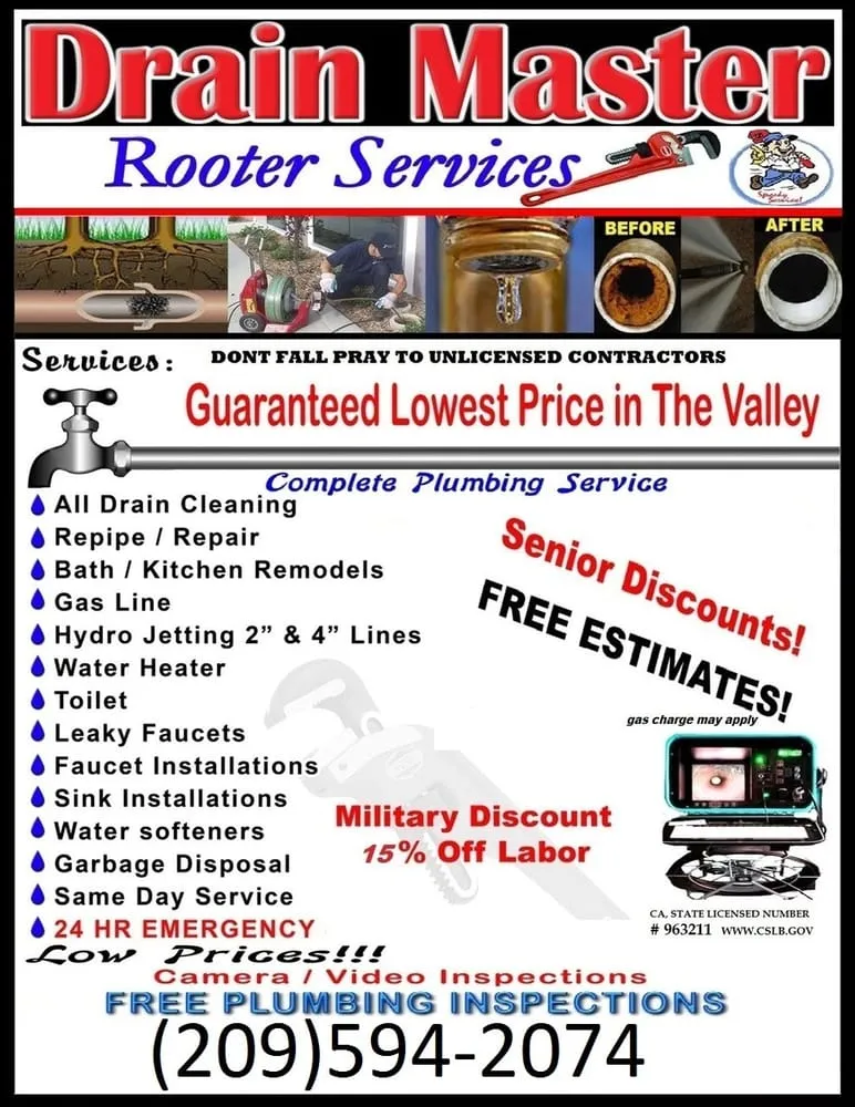 Slide of Drain Masters Plumbing