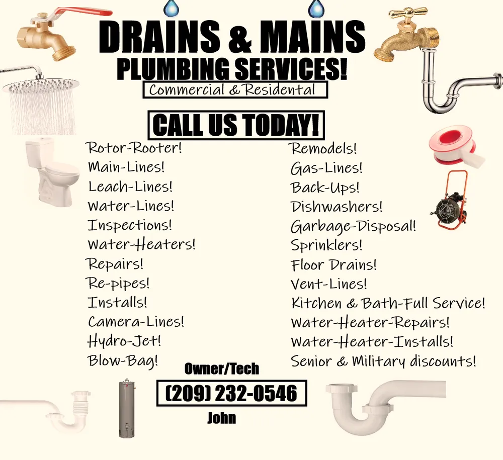Slide of Drains & Mains Plumbing Services
