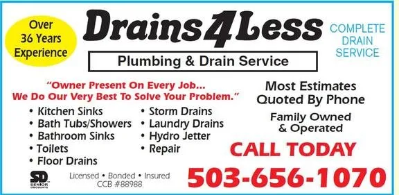 Slide of Drains 4 Less