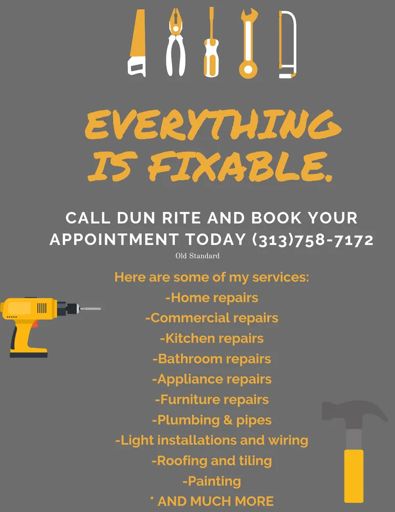 Reliable emergency plumbing experts serving Harrison, MI - Dun rite Maintenence and Repair