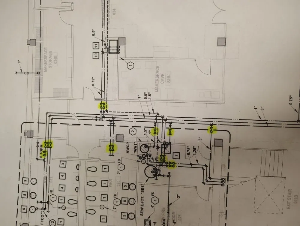 Slide of Dye Plumbing