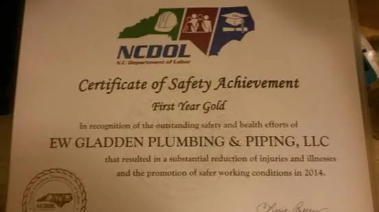 Slide of E W Gladden Plumbing & Piping