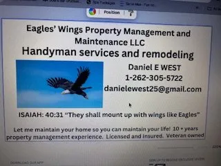 Slide of Eagles' Wings Property Management and Maintenance