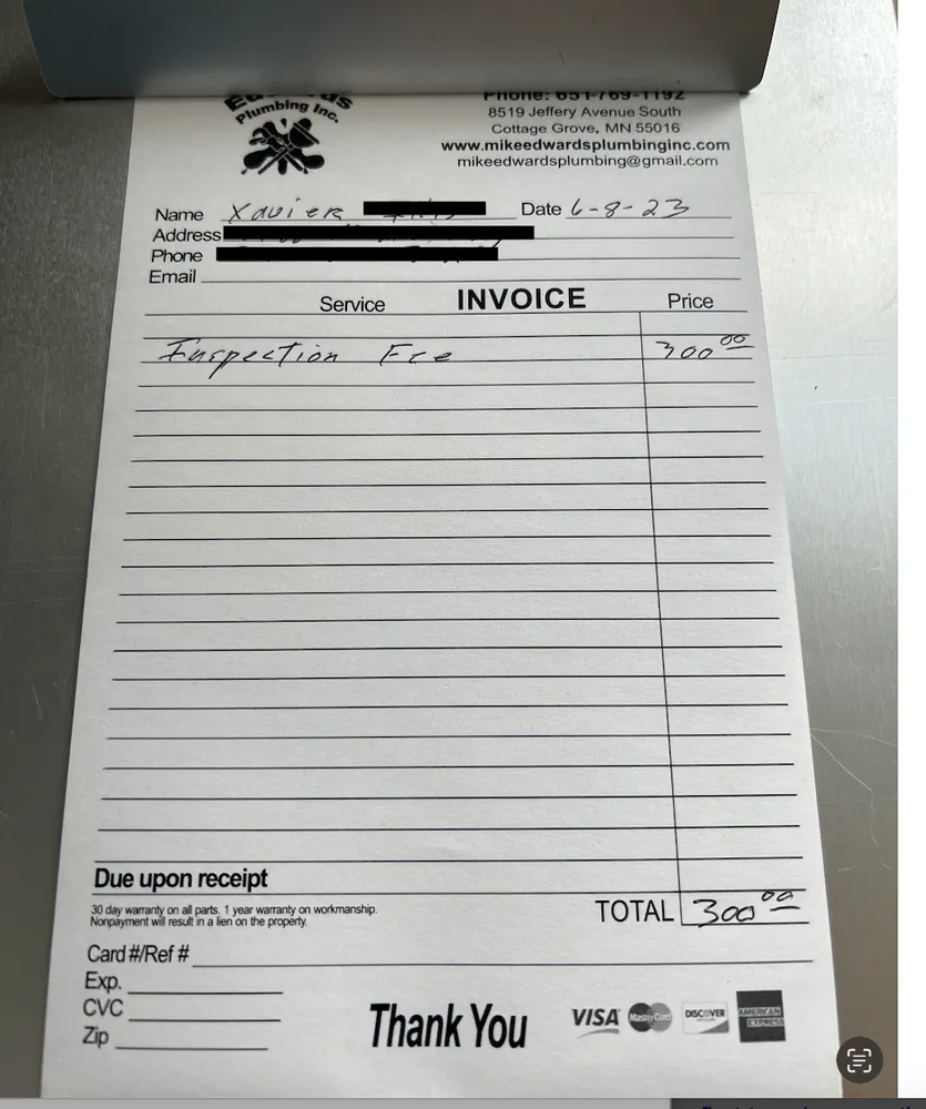 Slide of Edward's Plumbing