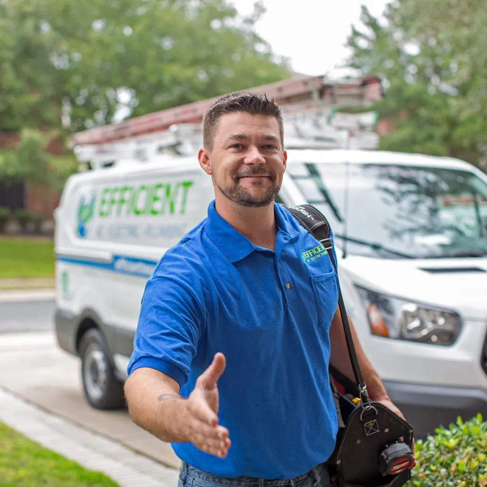 Slide of Efficient AC, Electric & Plumbing