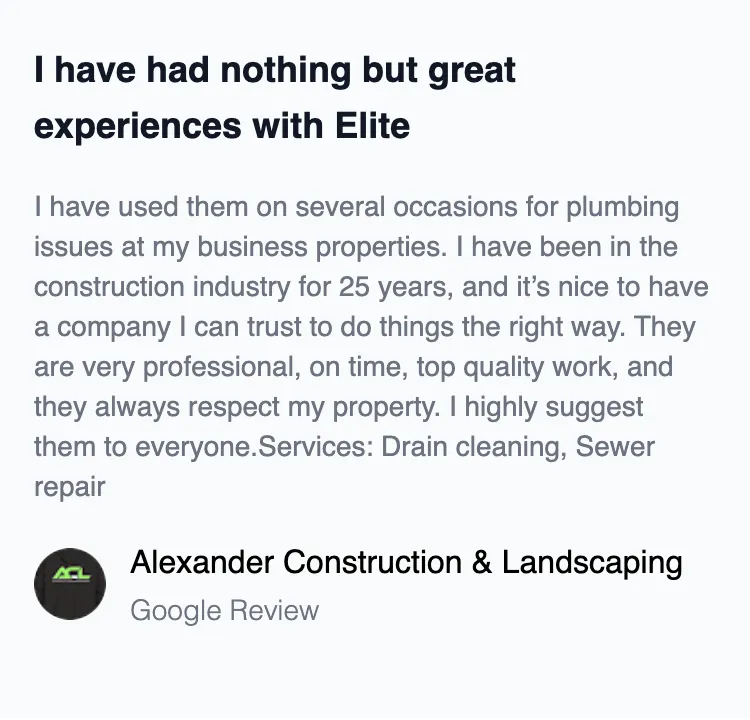 Slide of Elite Plumbing And Sewer