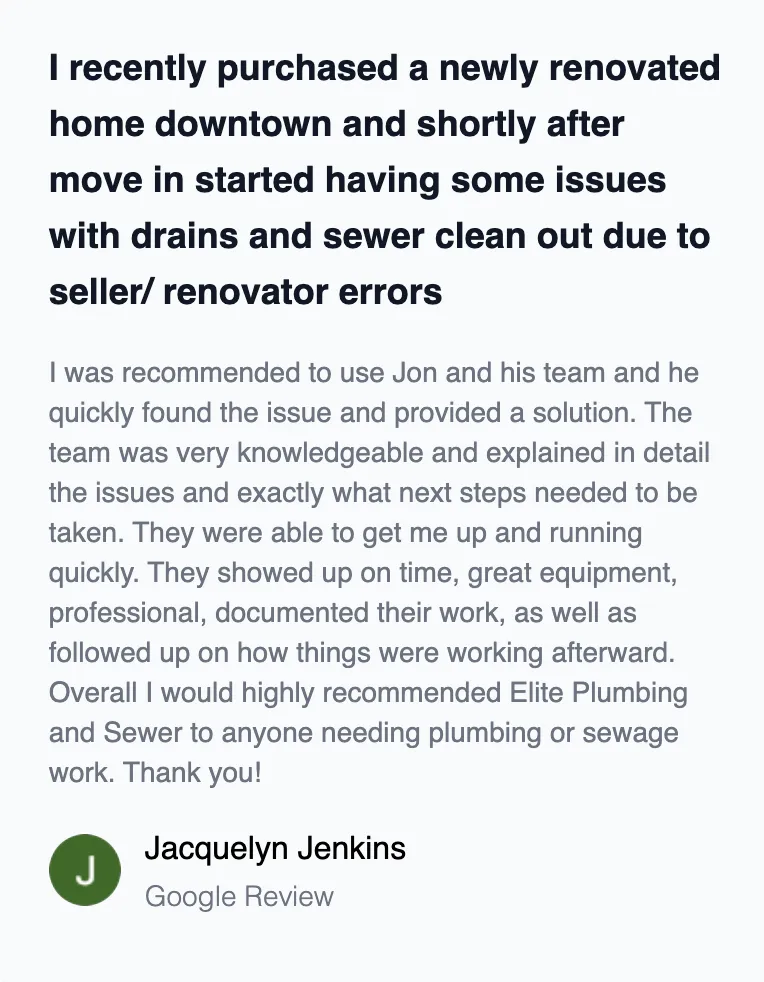 Slide of Elite Plumbing And Sewer