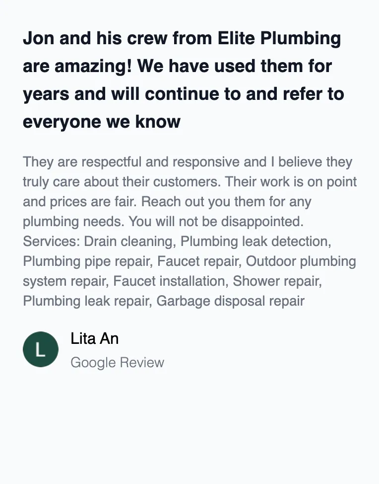 Slide of Elite Plumbing And Sewer