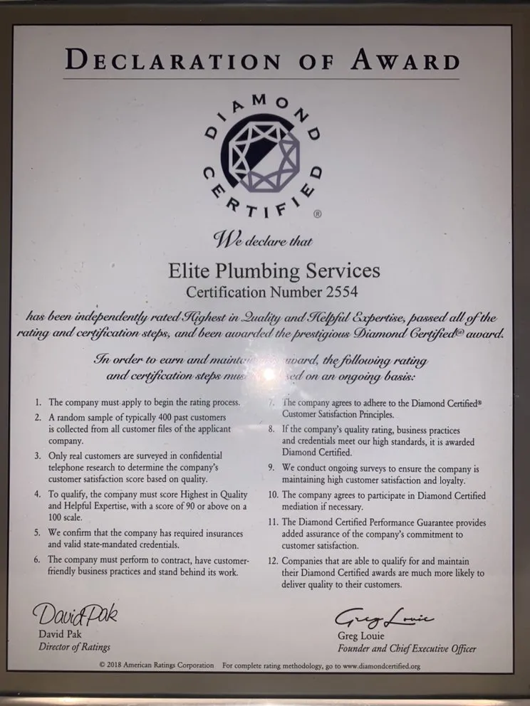 Slide of Elite Plumbing Services