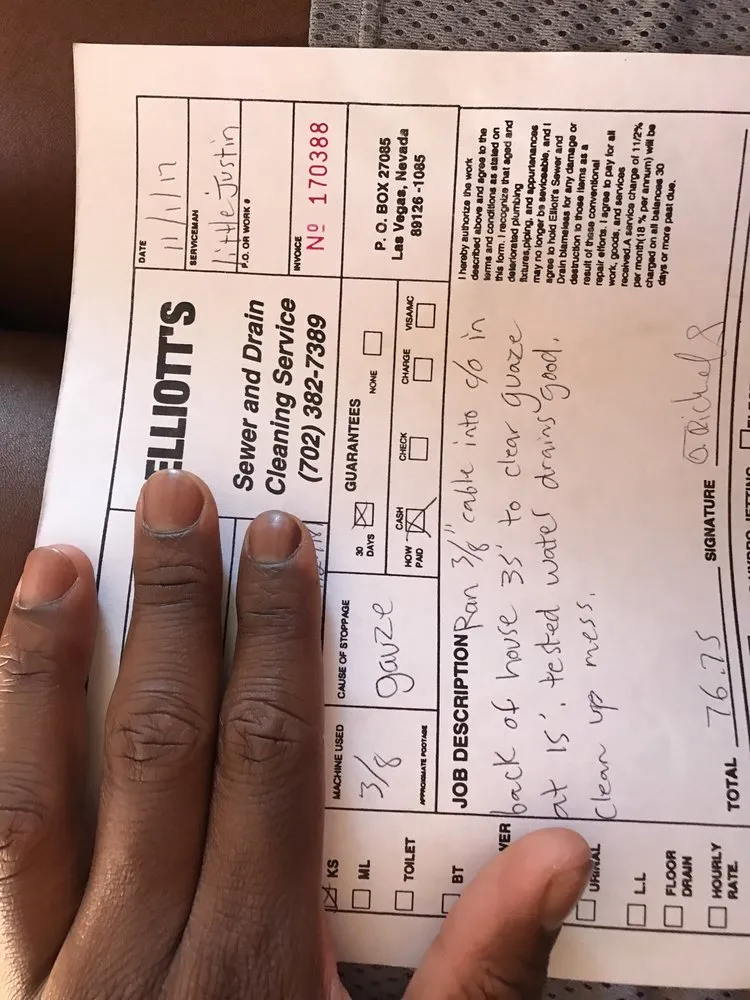 Slide of Elliott's Sewer & Drain