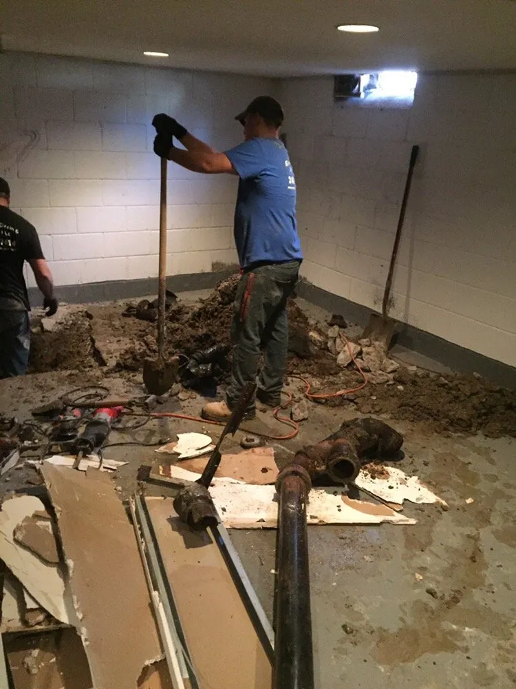 Slide of Emergency Drain and Plumbing