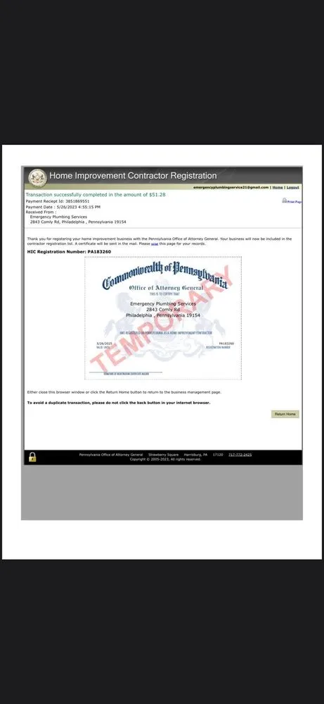 Slide of Emergency Plumbing Services