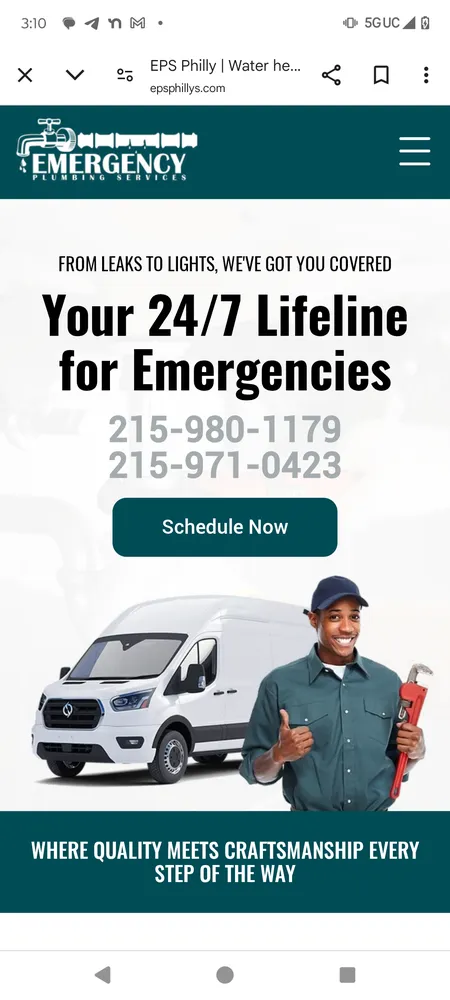 Slide of Emergency Plumbing Services