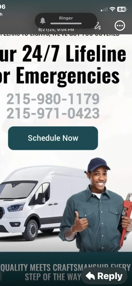 Slide of Emergency Plumbing Services