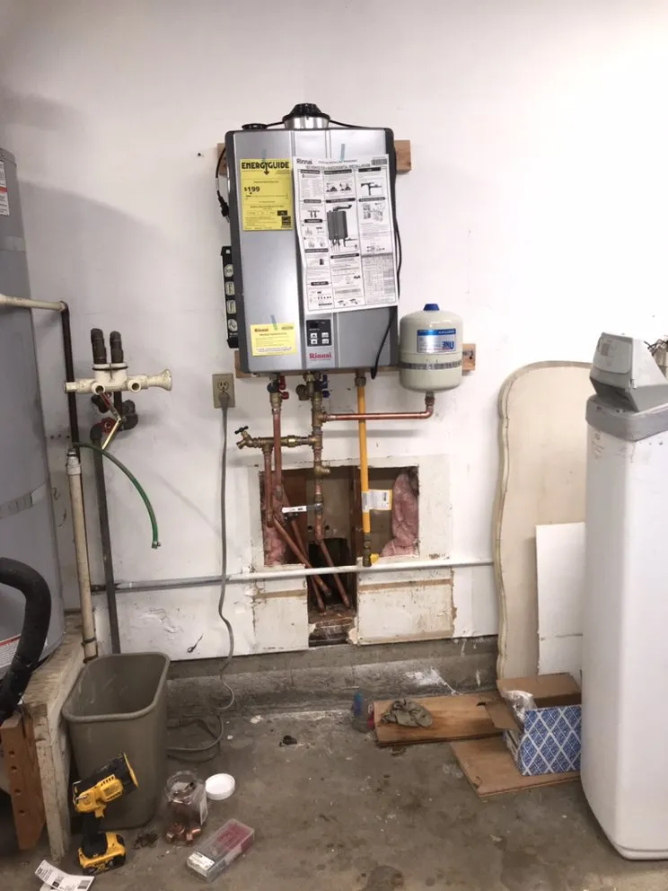 Slide of Emergency Water Heater and Plumbing