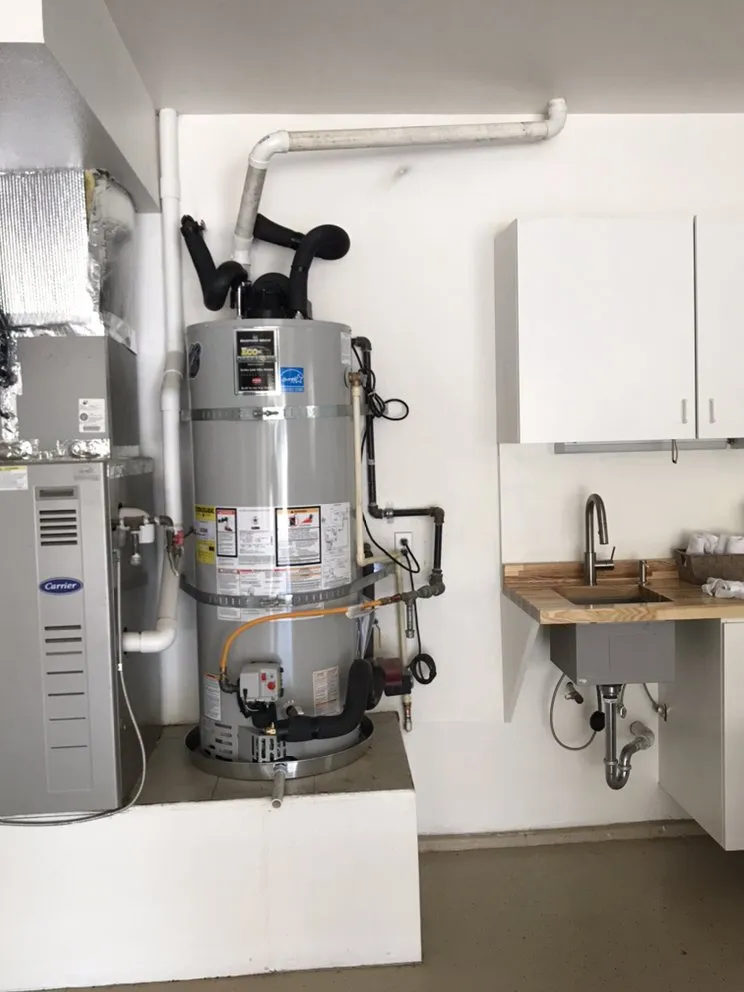 Slide of Emergency Water Heater and Plumbing