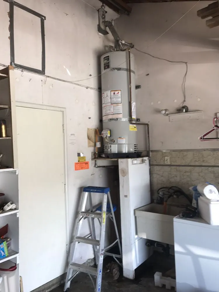 Slide of Emergency Water Heater and Plumbing