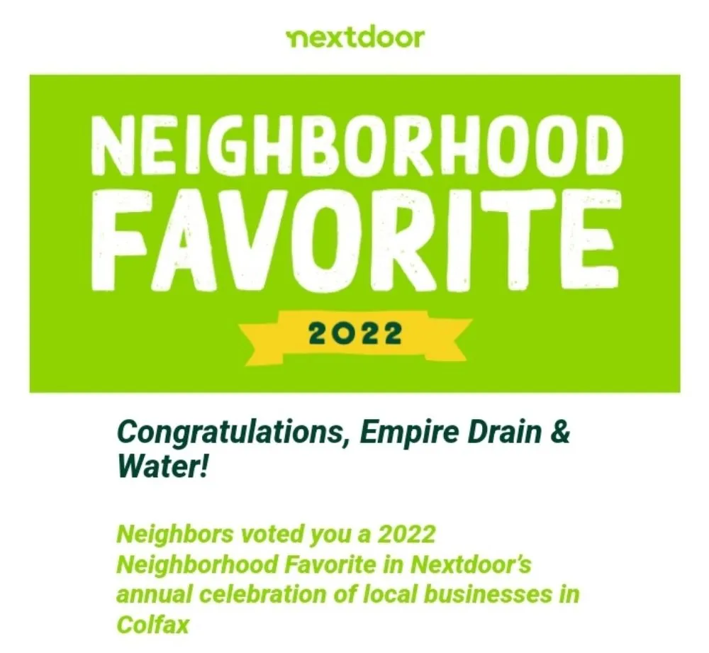 Slide of Empire drain & water