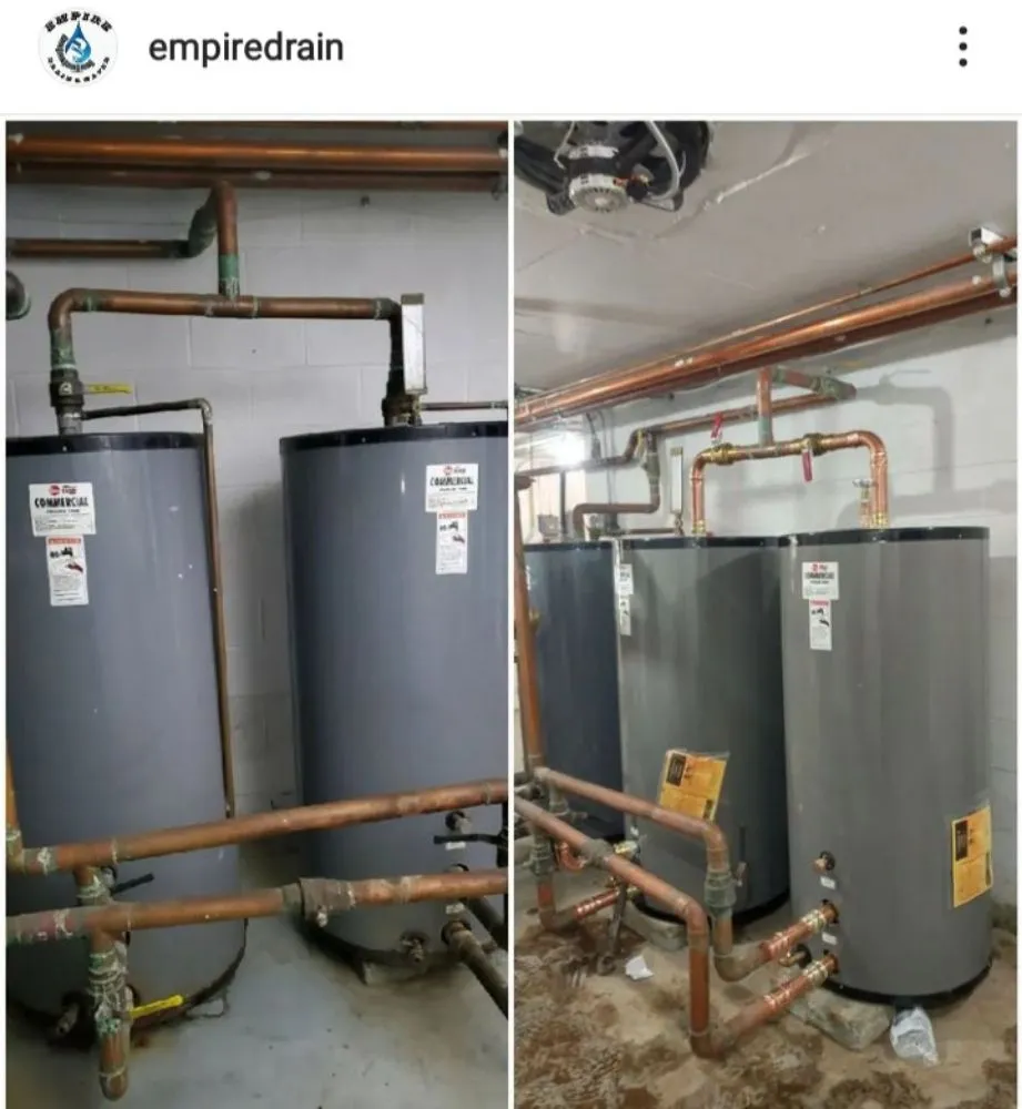 Slide of Empire drain & water