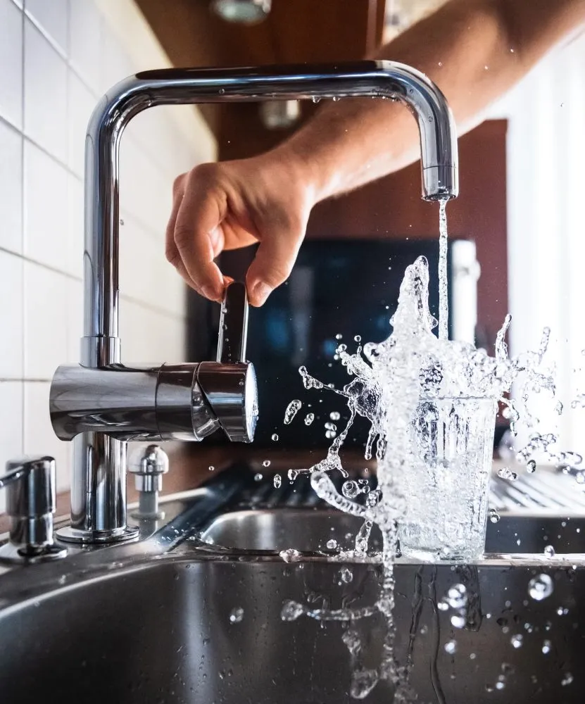 Slide of Empire drain & water