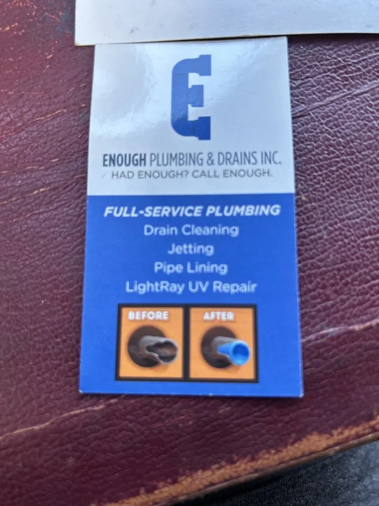 Slide of Enough Plumbing & Drains